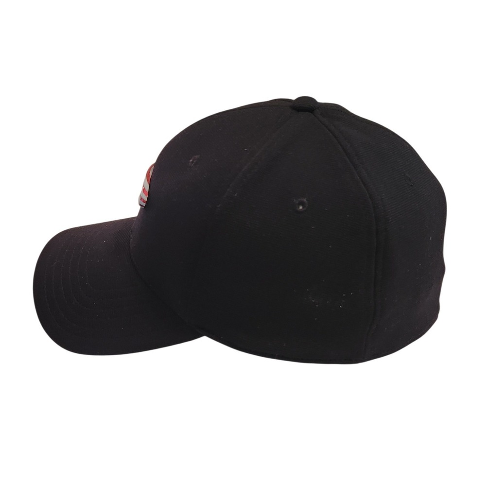 Oakley Mens Baseball Cap Black Flex Fit USA‎ Flag Logo Classic - Picture 2 of 6